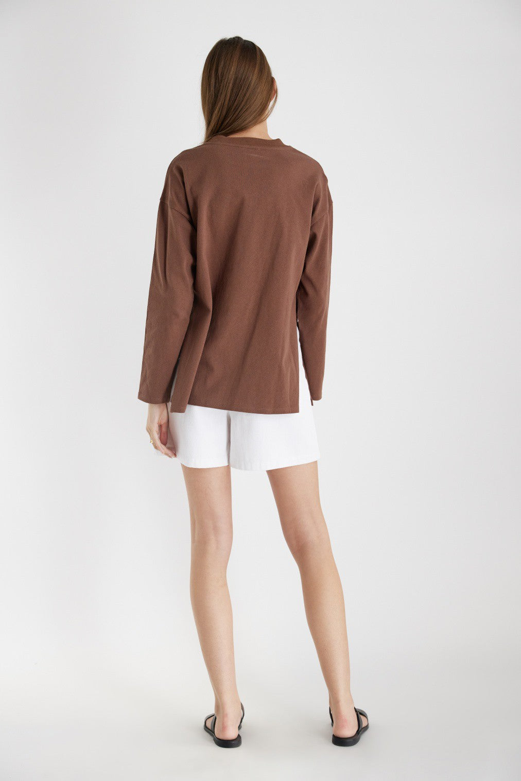 long sleeve top with side slits