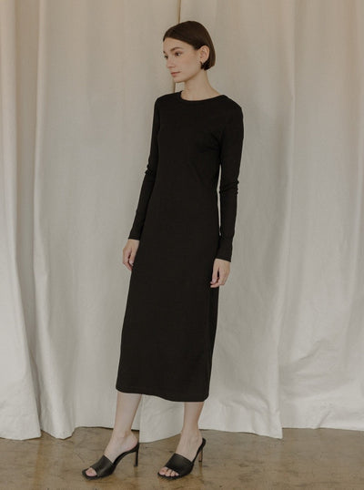 dress with ribbed detail
