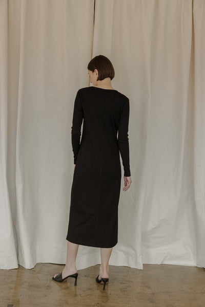 dress with ribbed detail