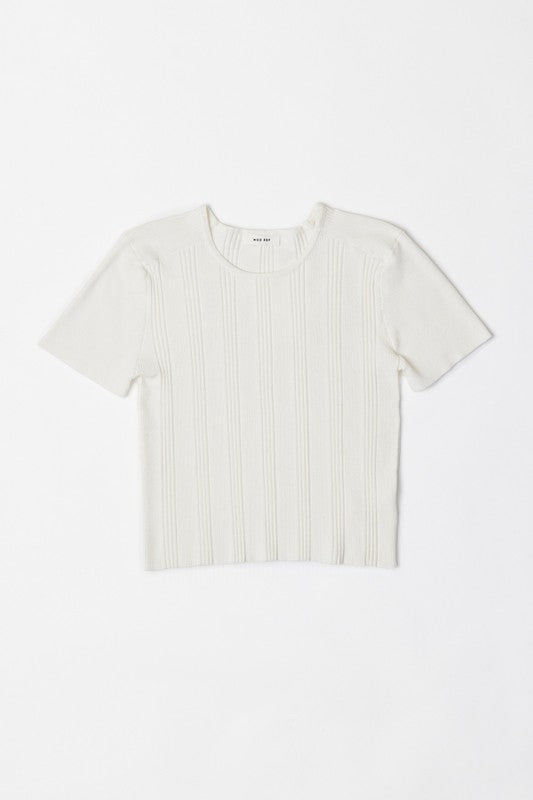 t-shirt with ribbed detail