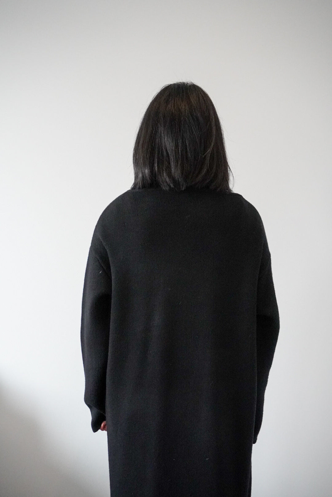 long sweater coat with tie