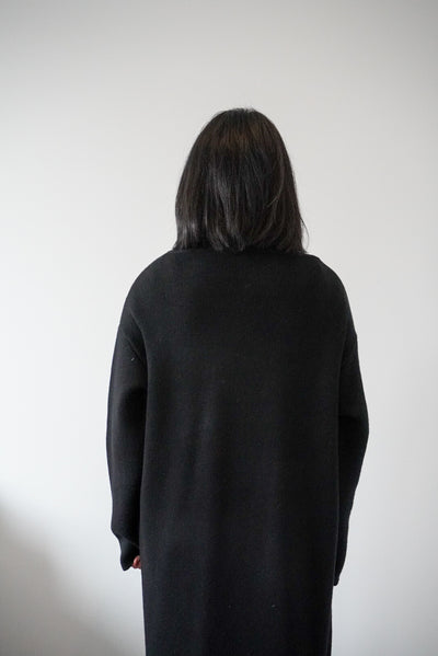 long sweater coat with tie