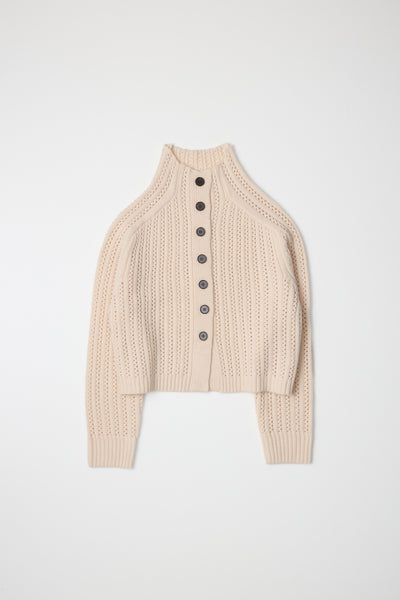 collared sweater with buttons