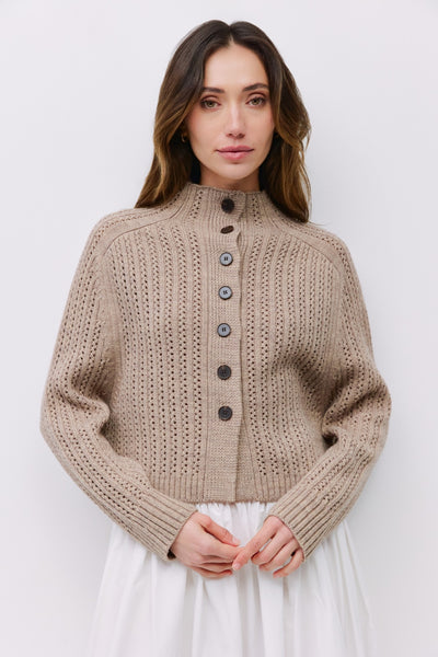 collared sweater with buttons