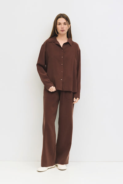 long sleeve button up with relaxed fit