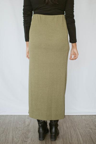 maxi skirt with side slit - FINAL SALE