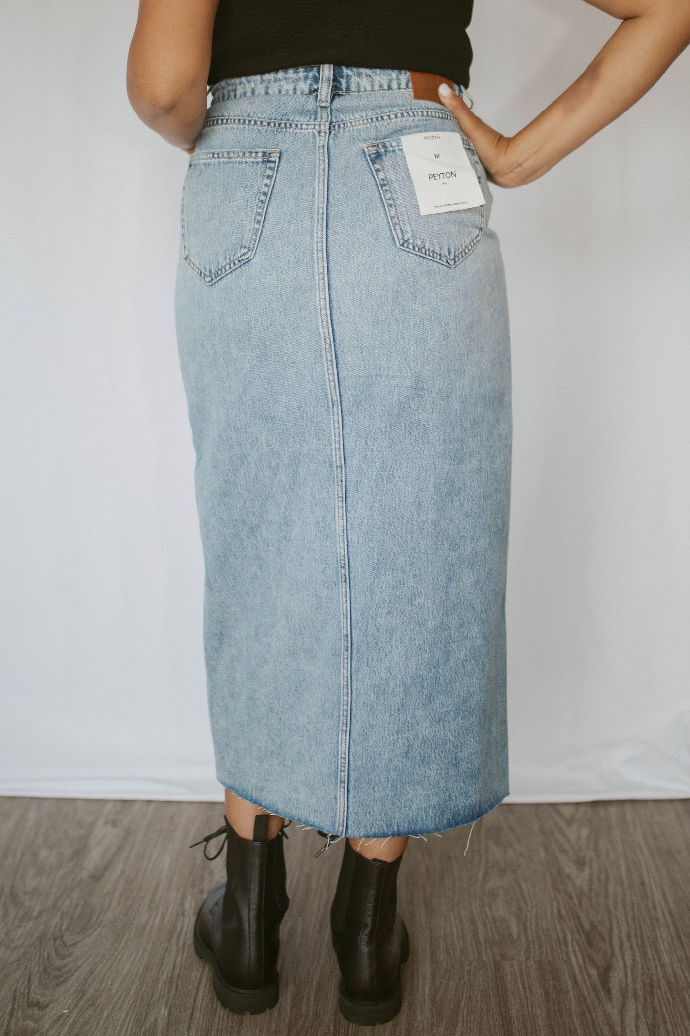 high waisted denim skirt - FINAL SALE