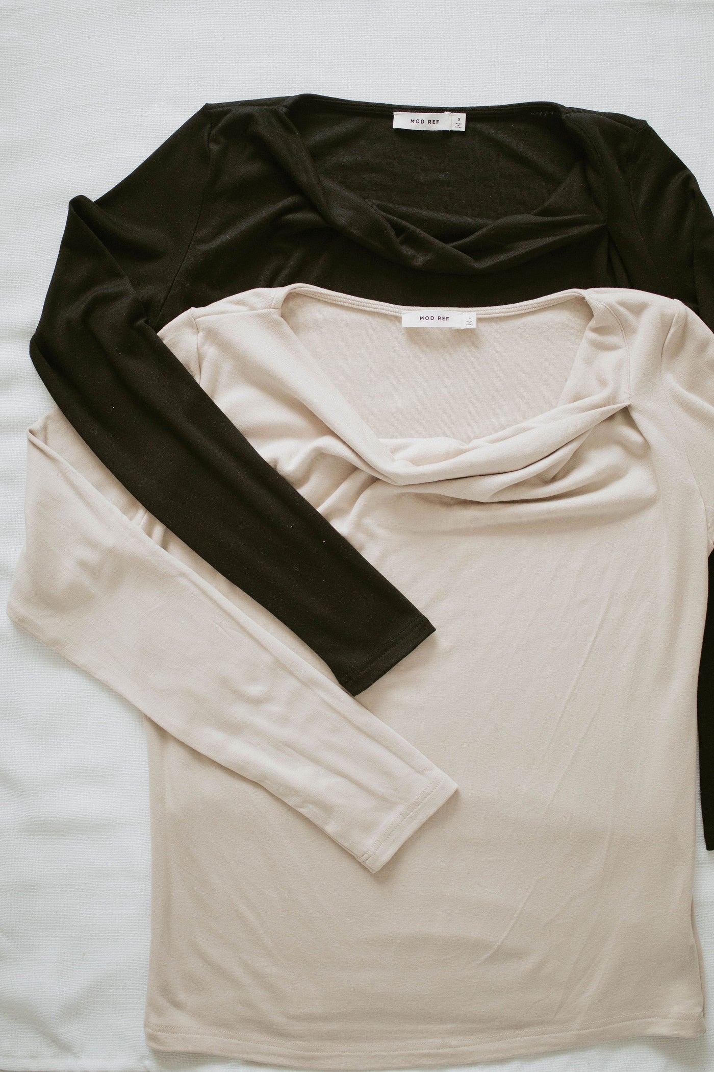 long sleeve top with cowl neck