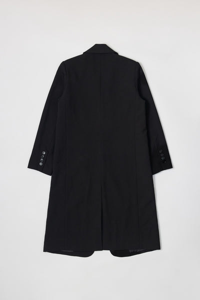 black long coat with single button