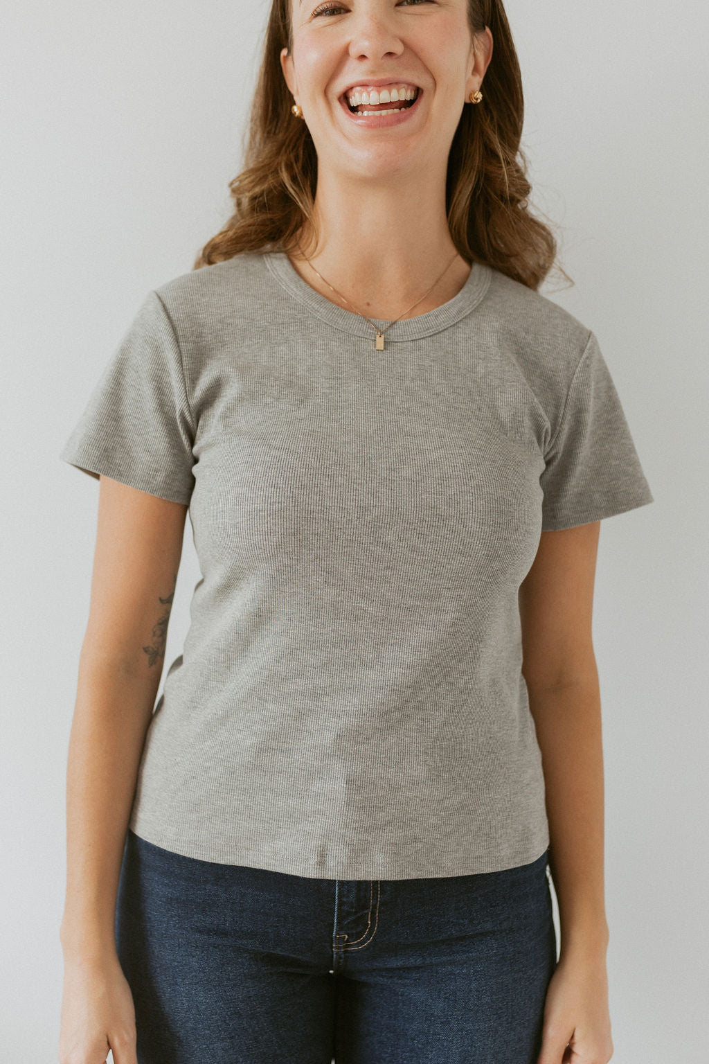 ribbed short sleeve t-shirt