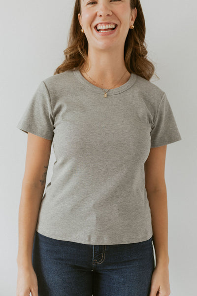 ribbed short sleeve t-shirt