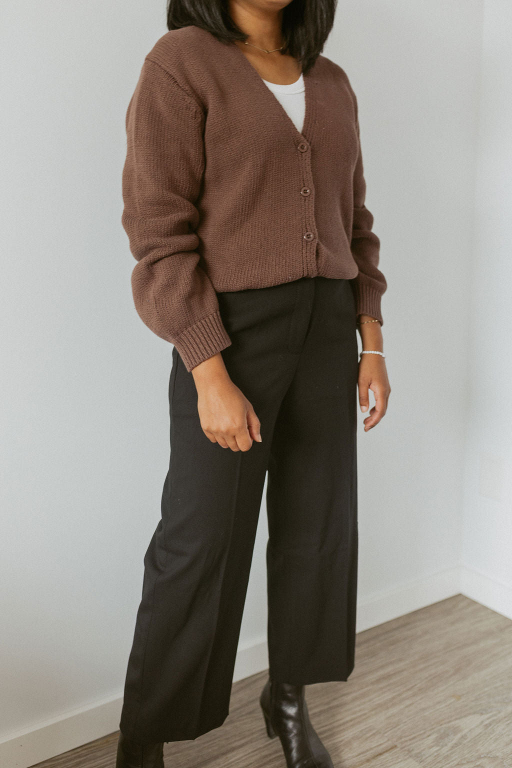 knit cardigan with buttons