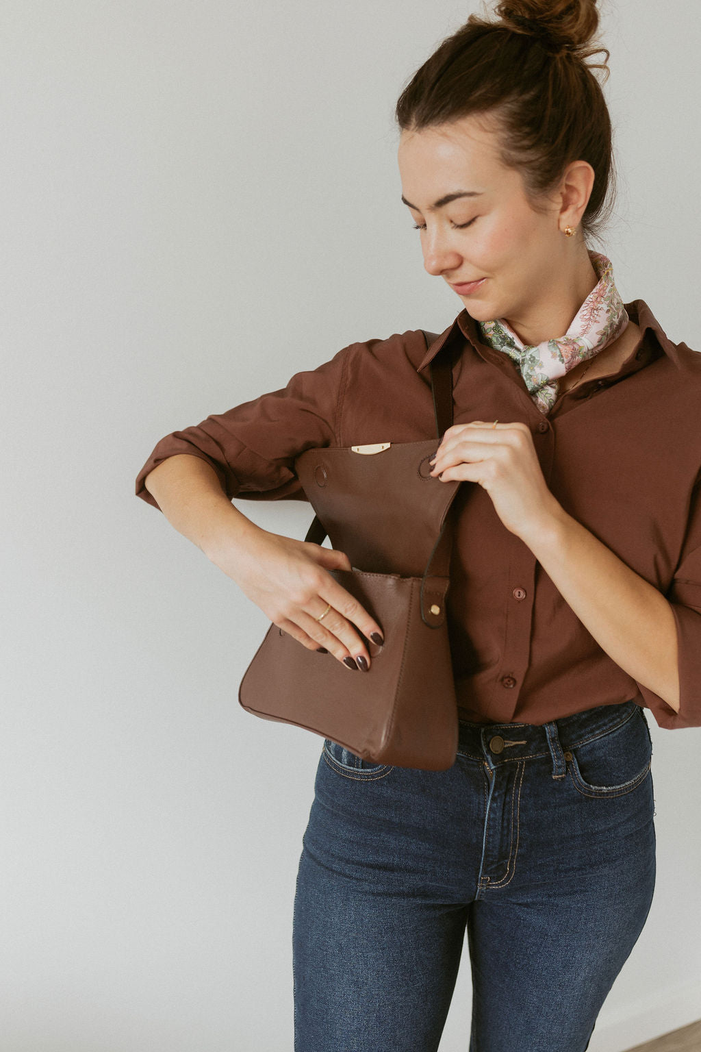 long sleeve button up with relaxed fit