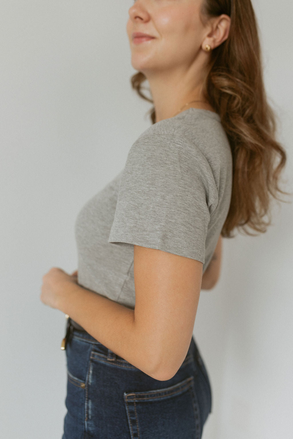 ribbed short sleeve t-shirt