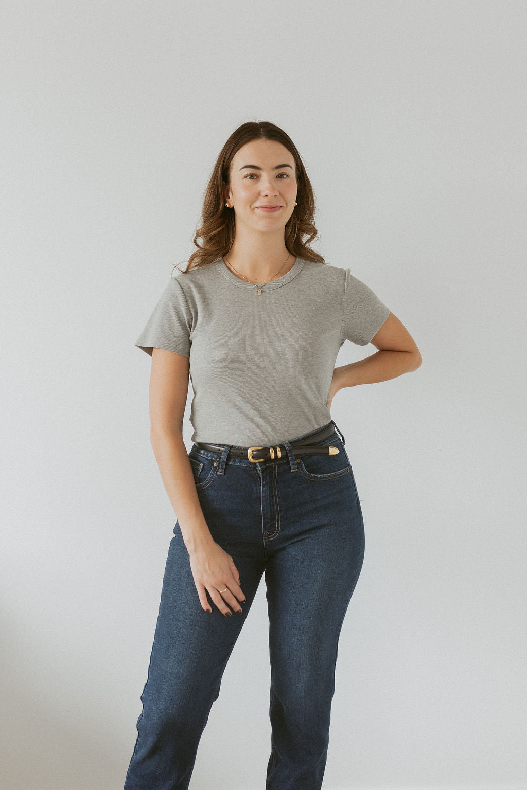 ribbed short sleeve t-shirt