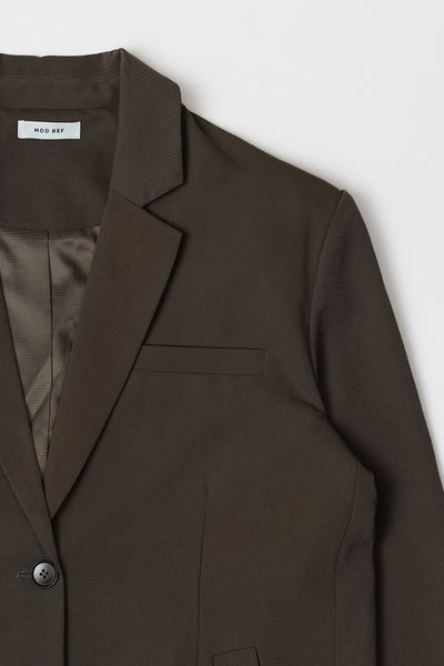 brown tailored long coat