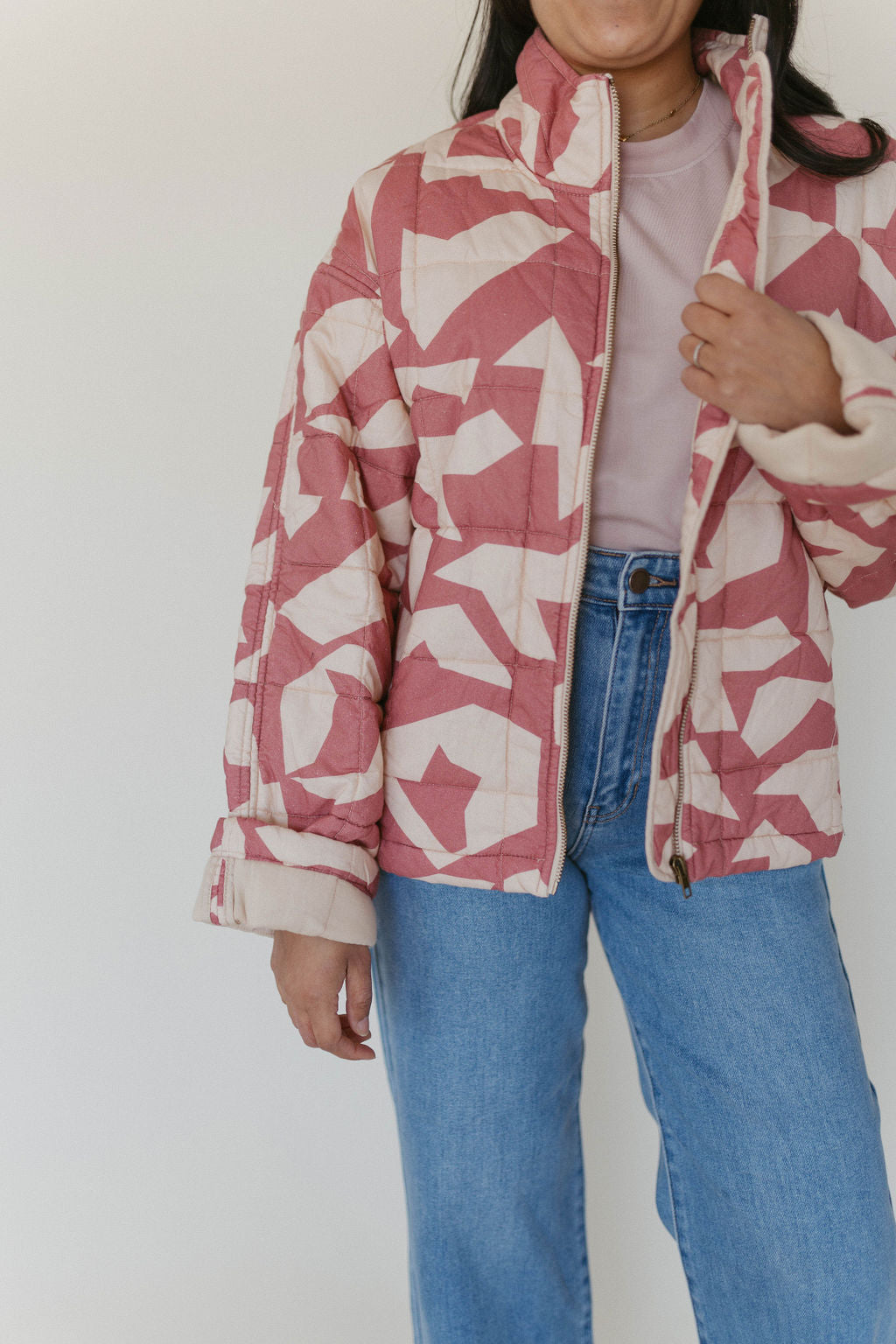 woven cotton printed jacket