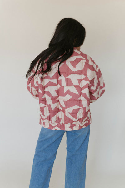 woven cotton printed jacket