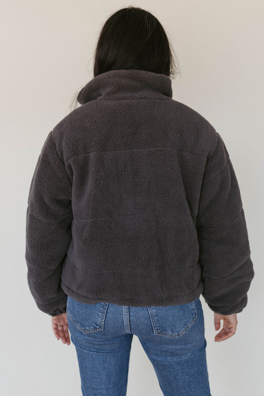 sherpa jacket with pockets