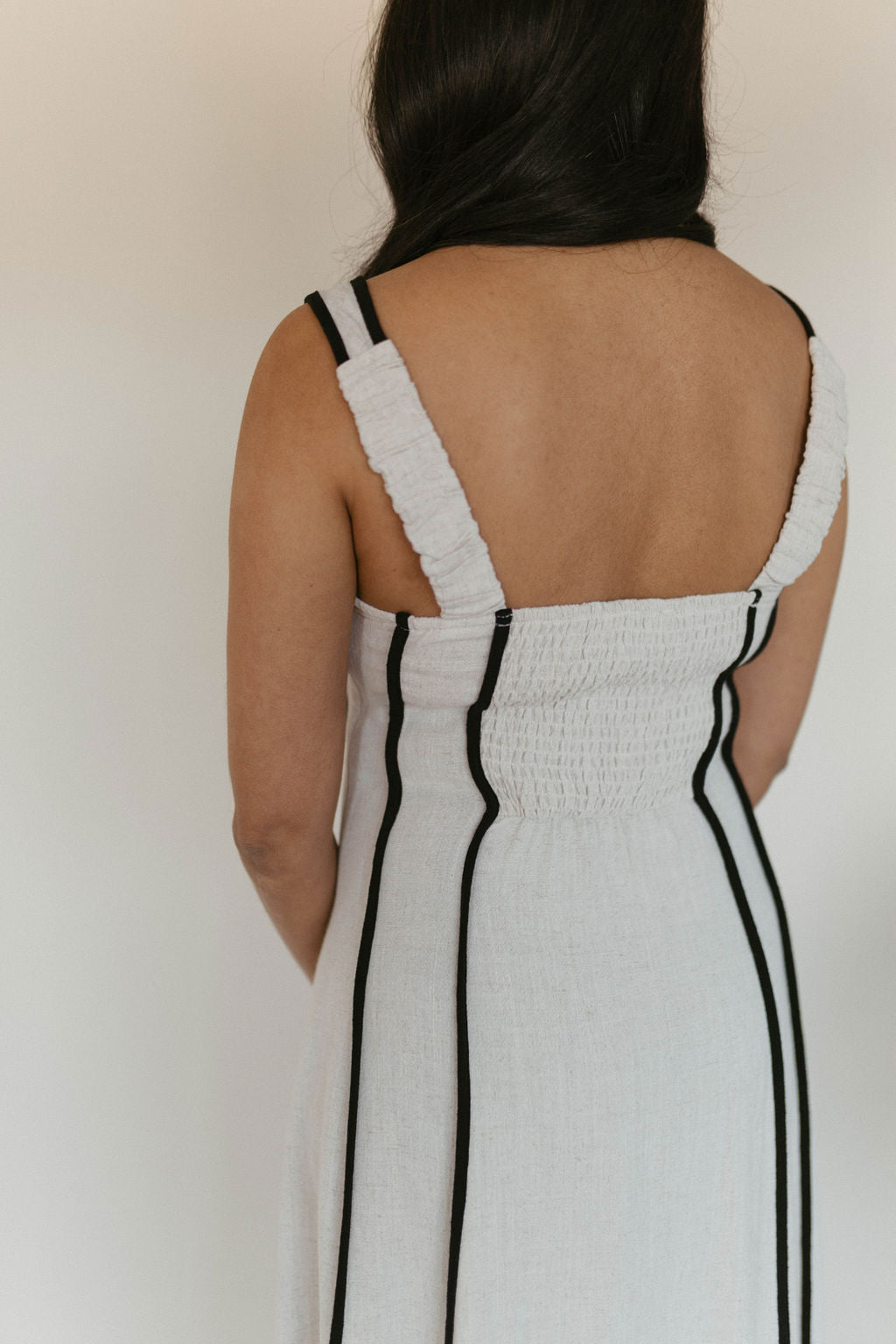 dress with piping detail