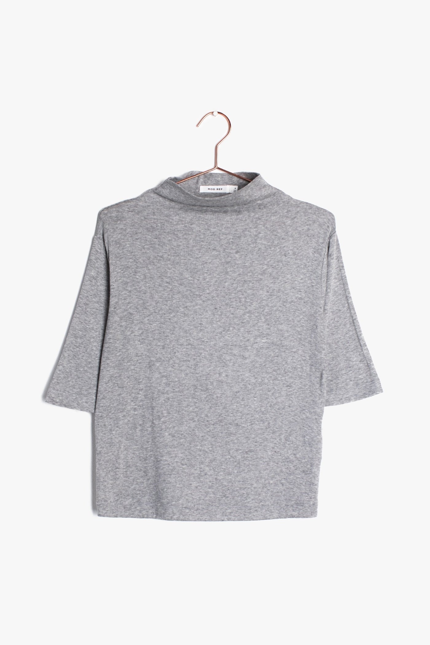 top with mock neck and 3/4 sleeve