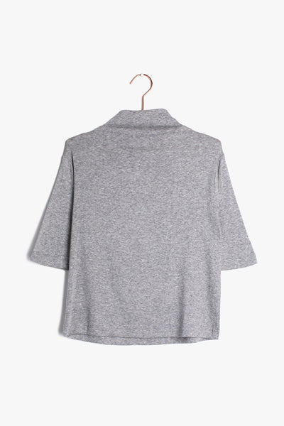 top with mock neck and 3/4 sleeve