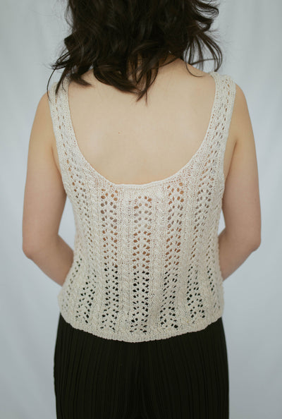 knit button down crop top - FINAL SALE